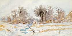#560.2 ~ Martin - Winter Landscape with Thawing Creek