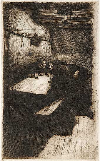 #752 ~ Kollwitz - Untitled - Discussion in the Pub