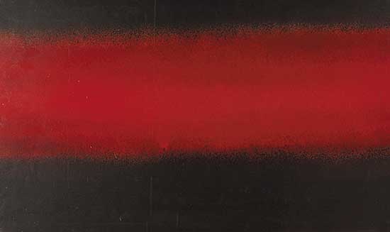 #121 ~ Letendre - Untitled - Red and Brown Abstract