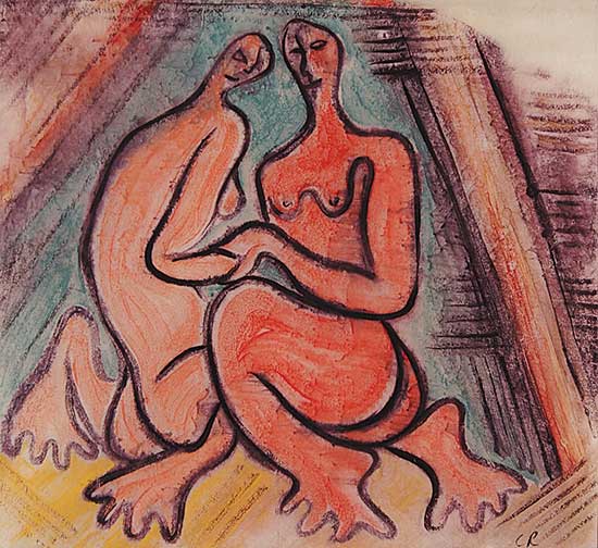 #198 ~ Robinson - Untitled - Two Nude Figures