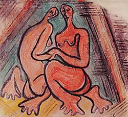 #198 ~ Robinson - Untitled - Two Nude Figures