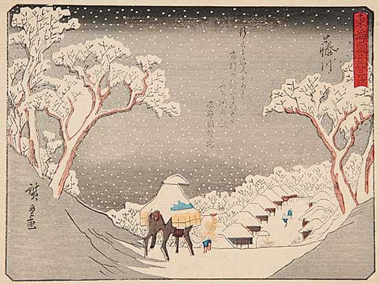 #42 ~ Hiroshige - Untitled - Winter Upon the Village