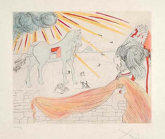 #79 ~ Dali - Helene et le Cheval de Troie  #XCVIII/C