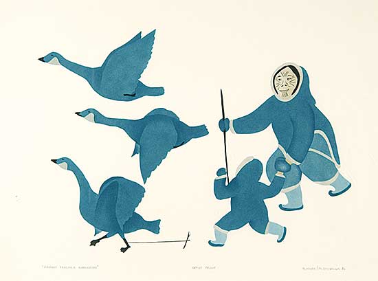 #8.2 ~ Aliknak - Granny Teaches Grandson  #Artist's Proof