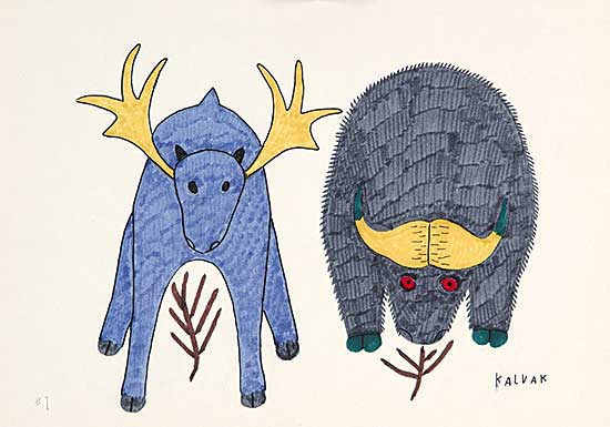 #26 ~ Kalvak - Untitled - Horned Friends
