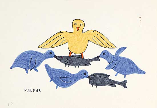 #30 ~ Kalvak - Untitled - Owl and Friends