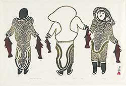 #41 ~ Inuit - Woman Carrying Fish  #23/50