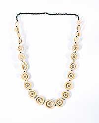 #45 ~ Aller - Untitled - Moose Bone Necklace with Black Beads