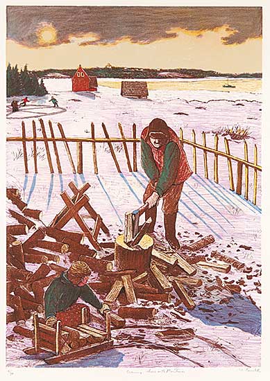 #48 ~ Kurelek - Evening Chore in the Maritimes  #5/50