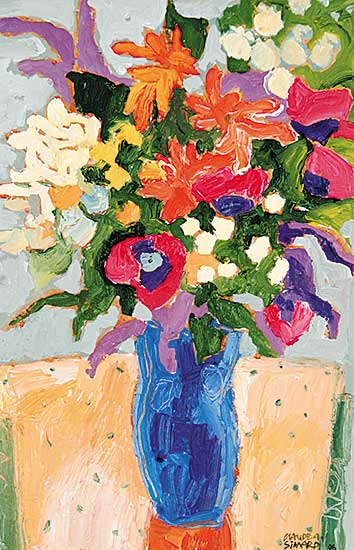 #122.1 ~ Simard - Bouquet with Zinnias