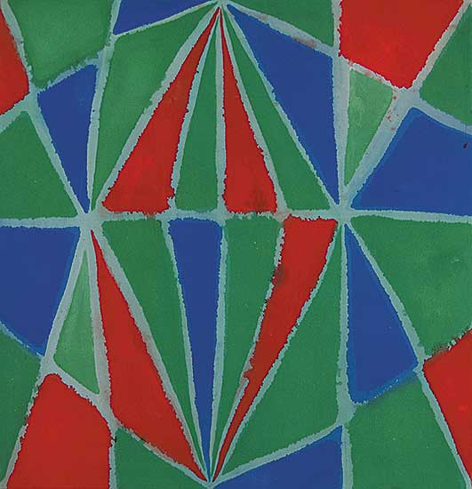 #326.1 ~ Scott - Untitled - Abstract in Blue, Green and Red