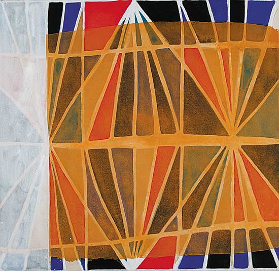 #326.2 ~ Scott - Untitled - Abstract in Orange, Red and White