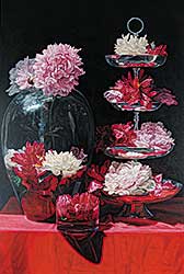 #66 ~ Lemay - Peonies with Silver Platter