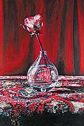 #67 ~ Lemay - Rose and Teardrop Vase