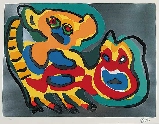 #402 ~ Appel - Untitled - Cats  #12/120