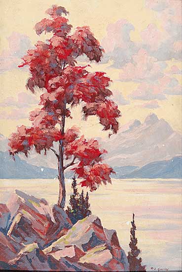 #547 ~ Harvey - Untitled - Coastal Mountain in Autumn