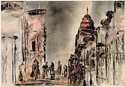 #587 ~ MacNamara - San Miguel, Allende: Street Scene with Figures