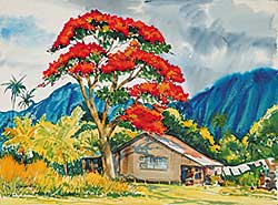 #797 ~ Yamanaka - Untitled - Hawaiian Red