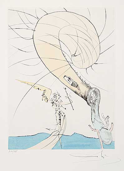 #88 ~ Dali - Freud with Snail Head  #A 64/195