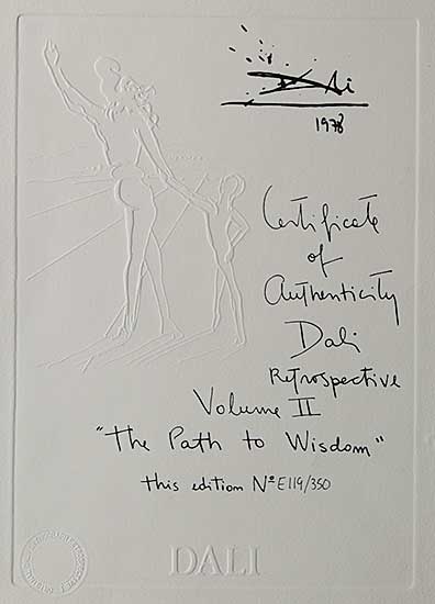 #97 ~ Dali - The Path to Wisdom  #E120/350, Certificate of Authenticity