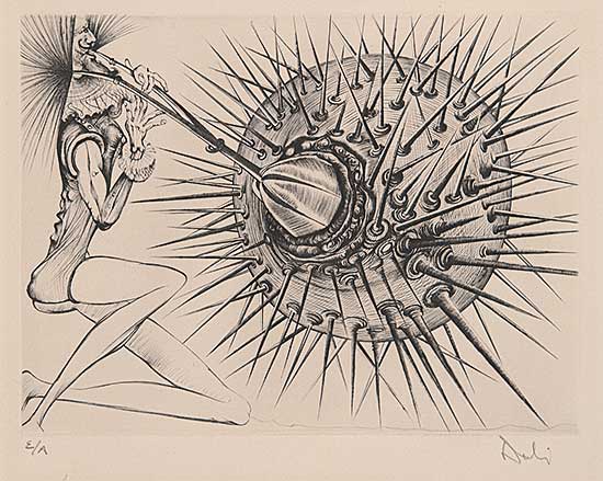 #98 ~ Dali - Don Quixote and Sea Urchin  #E/A