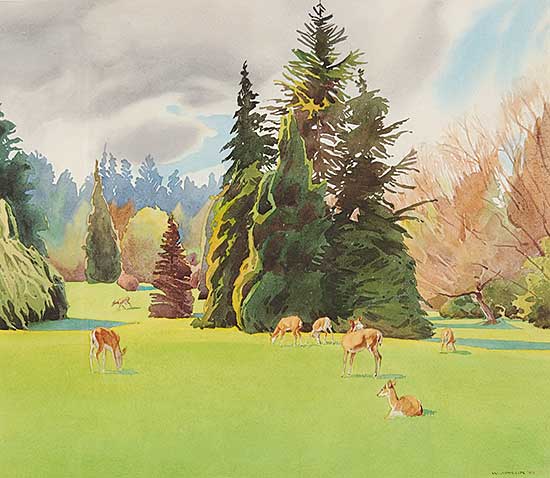 #76.1 ~ Phillips - Untitled - Grazing Deer