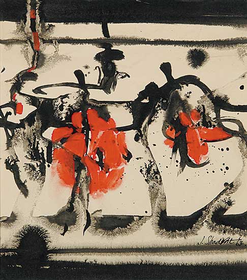 #338 ~ Shadbolt - Untitled - Calligraphic Drawing