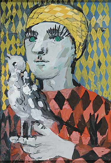 #422 ~ Caiserman-Roth - Untitled - Figure with Bird