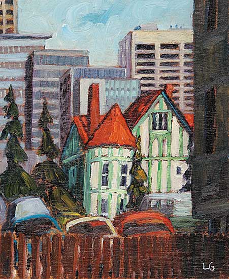 #682 ~ Gant - Turreted House and High Rises #1, Vicinity 7th St. and 13th Ave.