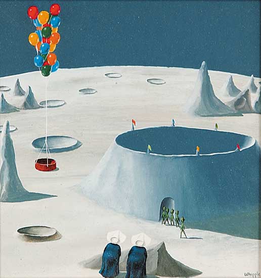 #912 ~ Whipple - Untitled - Aliens, Moons, Balloons and Nuns