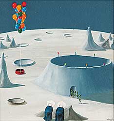 #912 ~ Whipple - Untitled - Aliens, Moons, Balloons and Nuns