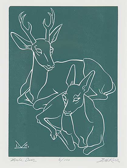 #45 ~ Kerr - Mule Deer  #6/100