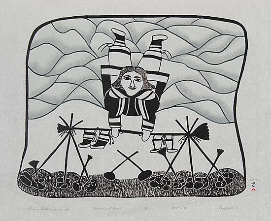 #63.1 ~ Pootoogook - Playing Under Spring Sky  #1/50