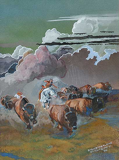 #175 ~ Standing Alone - Buffalo Hunt