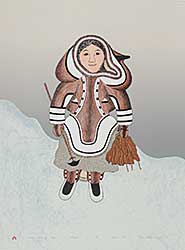 #75 ~ Inuit - Woman Gathering Kelp  #6/50