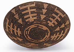 #157 ~ School - Round Two Tone Geometric Design Dish Basket