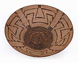#159 ~ School - Round Two Tone Geometric Design Dish Basket