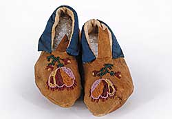 #253 ~ School - Pair of Embroidered Child Moccasins