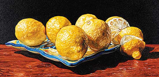 #47 ~ Lemay - Six Lemons on a Talavera Plate