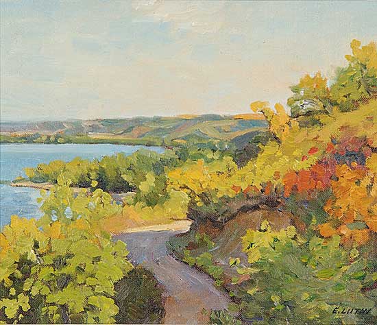 #53 ~ Luthi - September Afternoon on Road Along Lakeside, Southshore on Katerina Lake
