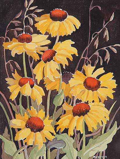 #411 ~ Brown - Untitled - Black Eyed Susans
