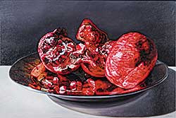 #48 ~ Lemay - Pomegranates on Metal Plate
