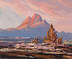 #414 ~ Crockford - Untitled - Sunset on the Mountain