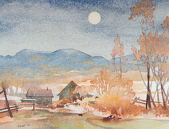 #671 ~ Guest - Old Farm Buildings in Late Evening