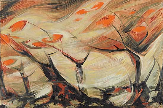 #704 ~ Lindoe - Untitled - Fall Leaves