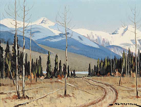 #707 ~ Lindstrom - Bow Lake from the Lodge