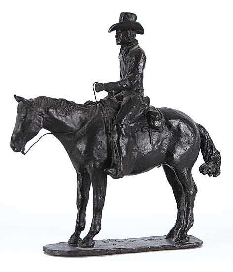#714 ~ MacKenzie - Untitled - Horse Rider on Flat Base
