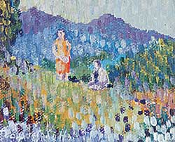 #765 ~ Quesada Huete - Untitled - Picnic in the Meadow