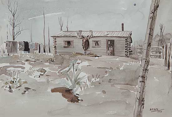#203 ~ Weber - Untitled - Log House