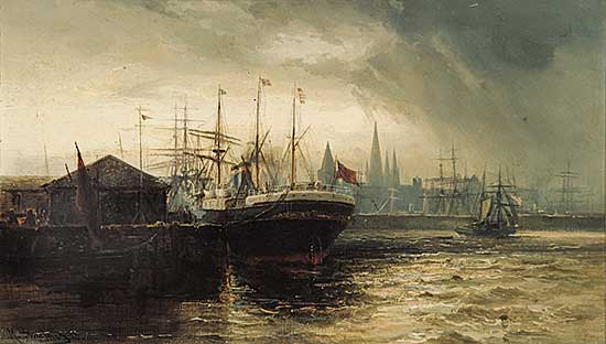 #235 ~ Sinclair - Untitled - Ships At Liverpool Harbour